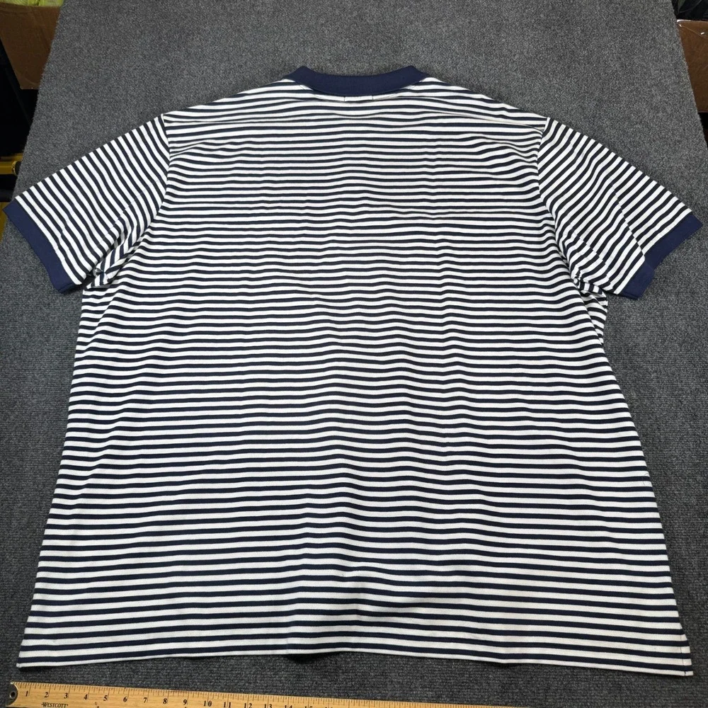Polo Ralph Lauren Polo Shirt Mens 6XB 6XL Mesh White Navy Striped Red Pony NEW